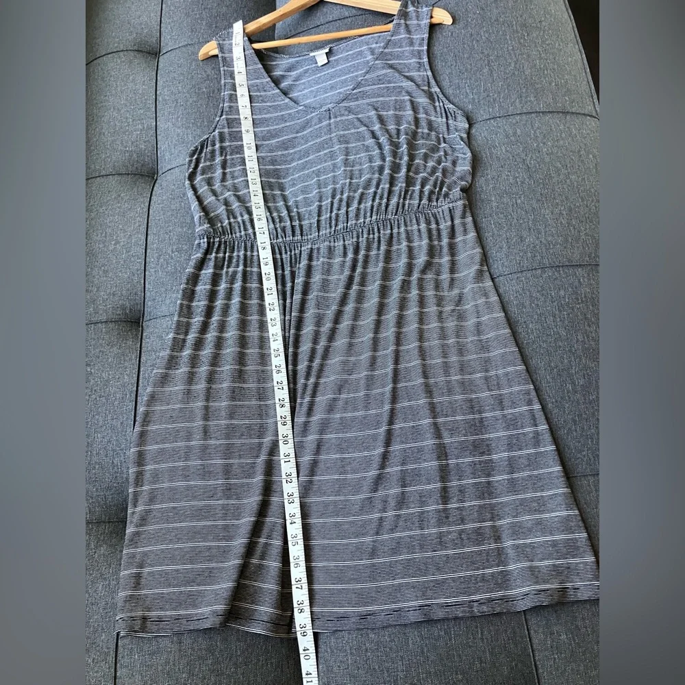 MERONA Black and White Striped  V-Neck Midi Tank Dress Size XL - Picture 9 of 11